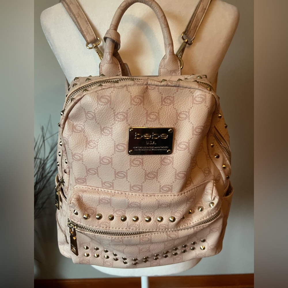 Bebe Blush Backpack with Gold hardware